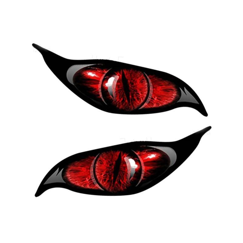 Povanjer Aufkleber Augen-Paar, Eyes Sticker, Evil Eyes Mit Iris Vinyl Drohne Motorrad Helm Auto Aufkleber Sticker, Reflektierende Aufkleber-Spiegelabdeckung Mit Gruseligen Augen von Povanjer