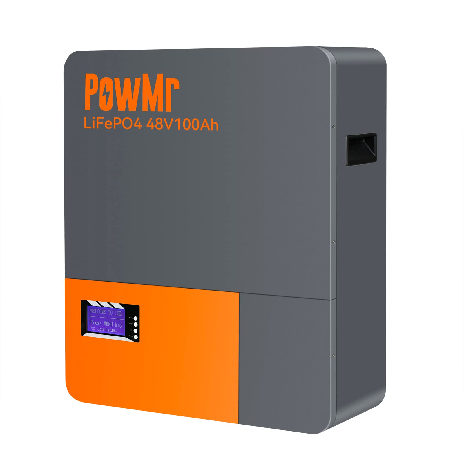 PowMr 48V 100Ah Wall Mounted LiFePO4 Akku, Max. 4,8kWh Lithium Batterie mit 100A BMS, Unterstützt 4000+ Zyklen, Neue Wandmontierte Energiespeicher Batterie Für Solar- und PV-, Hausstromversorgung usw von PowMr