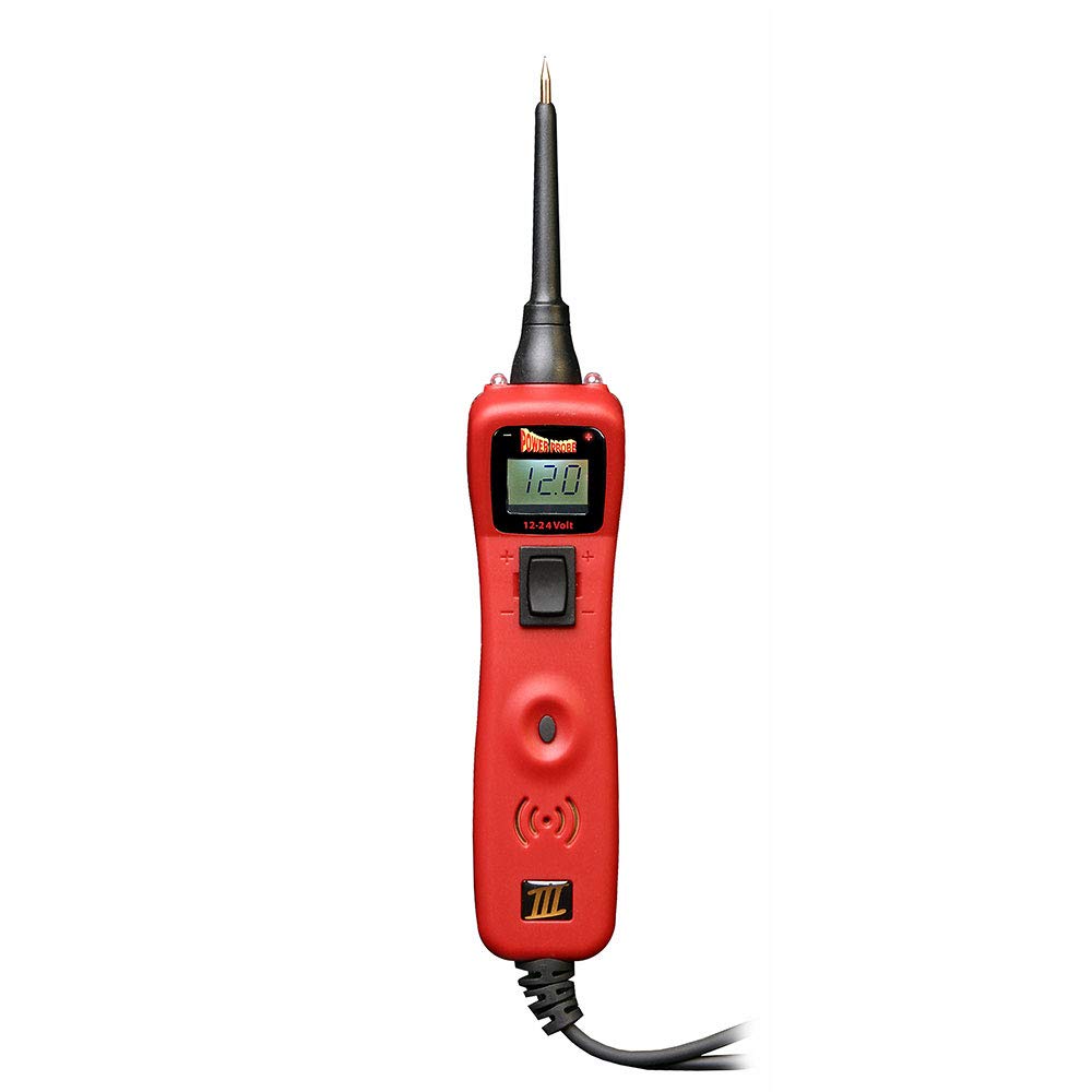 Power Probe 3 Stromsonde Automotive Electrical Circuit Tester Car Tool Automechaniker Werkstatt 12-24V Digitalmultimeter Aktiviert Komponenten durch die Bereitstellung von Strom und Masse und überprüfen ihre Kontinuität PP3CSRED von Power Probe