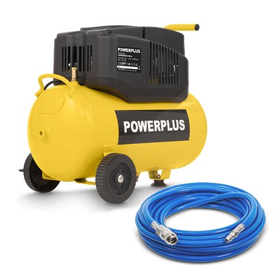 Powerplus Druckluft-Kompressor - 180 l/min + 10 m Druckluftschlauch von PowerPlus
