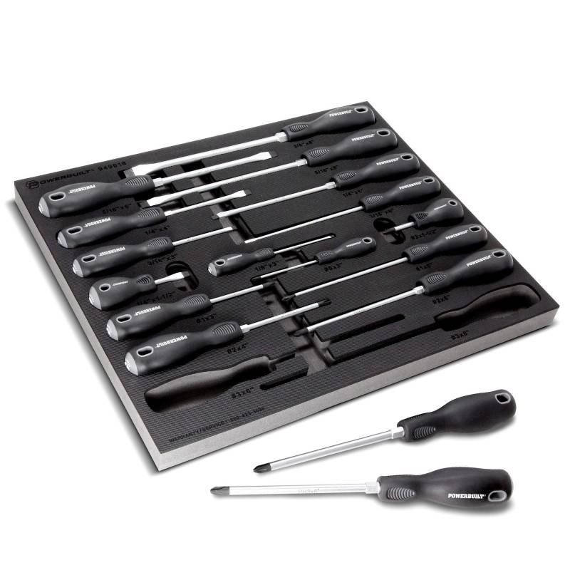 Powerbuilt 949018 17-teiliges Hauptschraubendreher-Set (Doppel-Injektionsgriff) von Powerbuilt