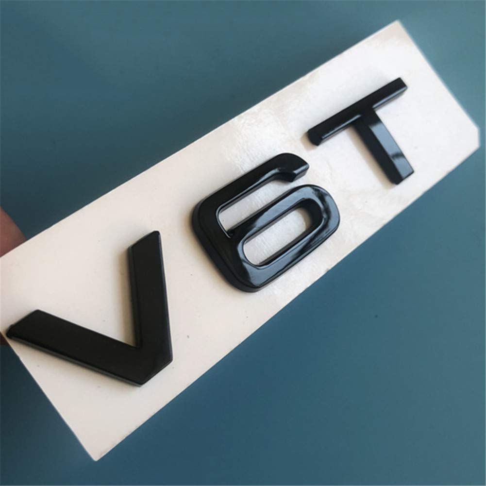 V6T V8T V10 V12 W12 RS7 SQ5 A8L Buchstabe Nummer Emblem Schwarz glänzend Auto Styling Kotflügel Seite Kofferraum Abzeichen Logo Aufkleber von Powerful
