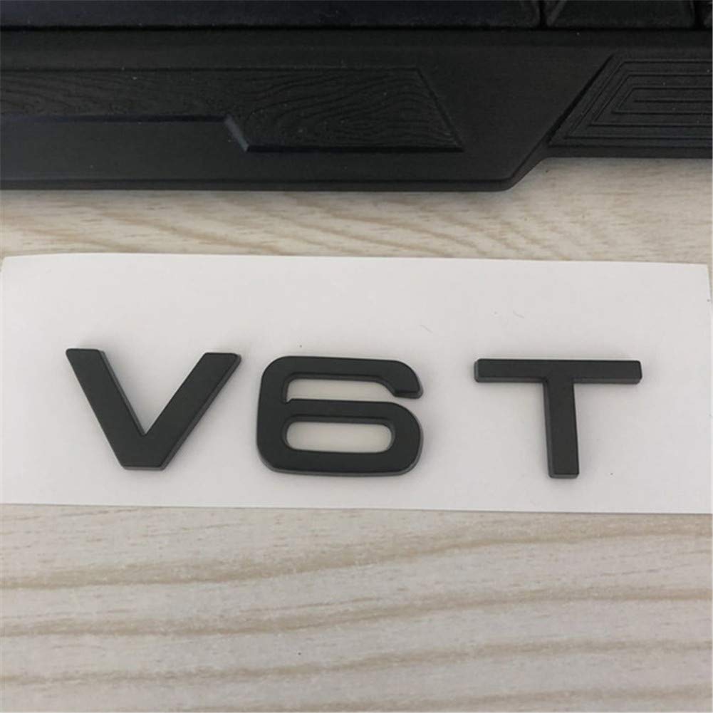 V6T V8T V10 V12 W12 RS7 SQ5 A8L Buchstabe Nummer Emblem Schwarz glänzend Auto Styling Kotflügel Seite Kofferraum Abzeichen Logo Aufkleber von Powerful