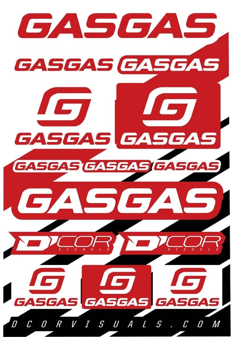 Dcor Sticker Aufkleber Decal Sheet Bogen GasGas - Racing von Powersports
