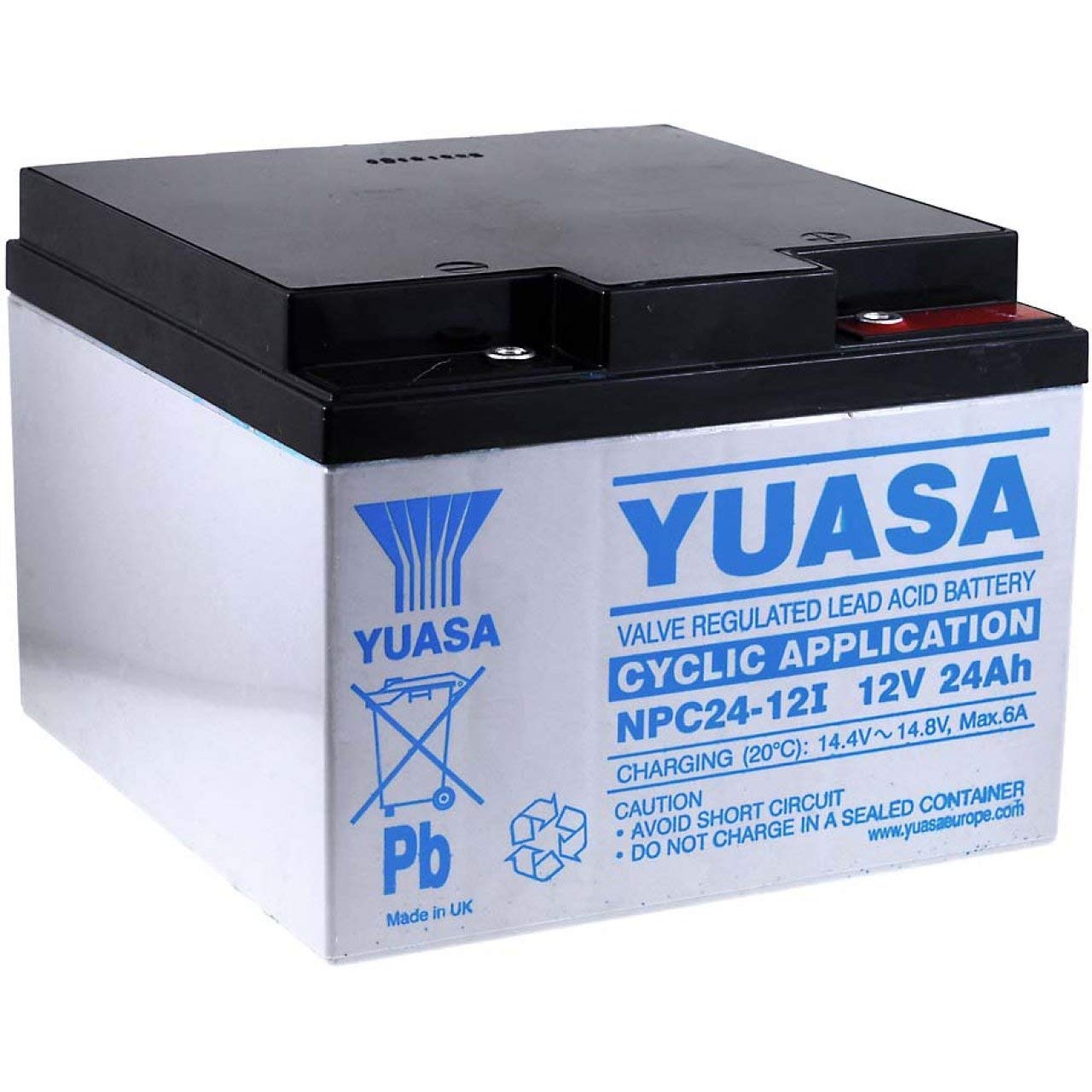 Yuasa Bleiakku NPC24-12I (zyklenfest), 12V, Lead-Acid von Powery