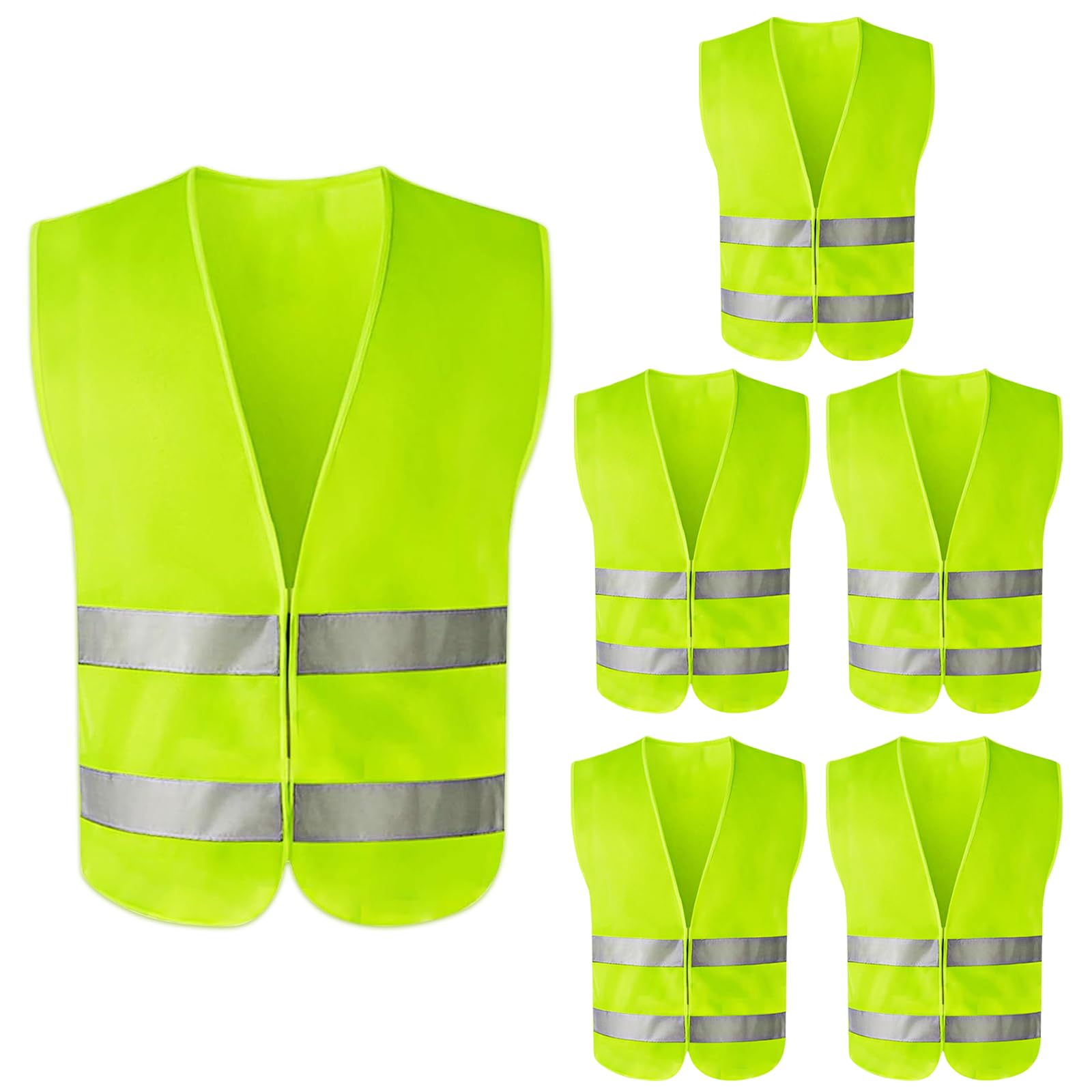 Powmag Warnwesten Auto 6 Stück, Sicherheitsweste Auto, Warnweste Gelb Auto Motorrad, 3m kfz Warnweste Reflektionsweste, Warnwest Unisex Powmag Warnwesten Auto 6 Stück, Sicherheitsweste Auto, Warnweste Gelb Auto Motorrad, 3m kfz Warnweste Reflektionsweste, Warnwest Unisex von Powmag