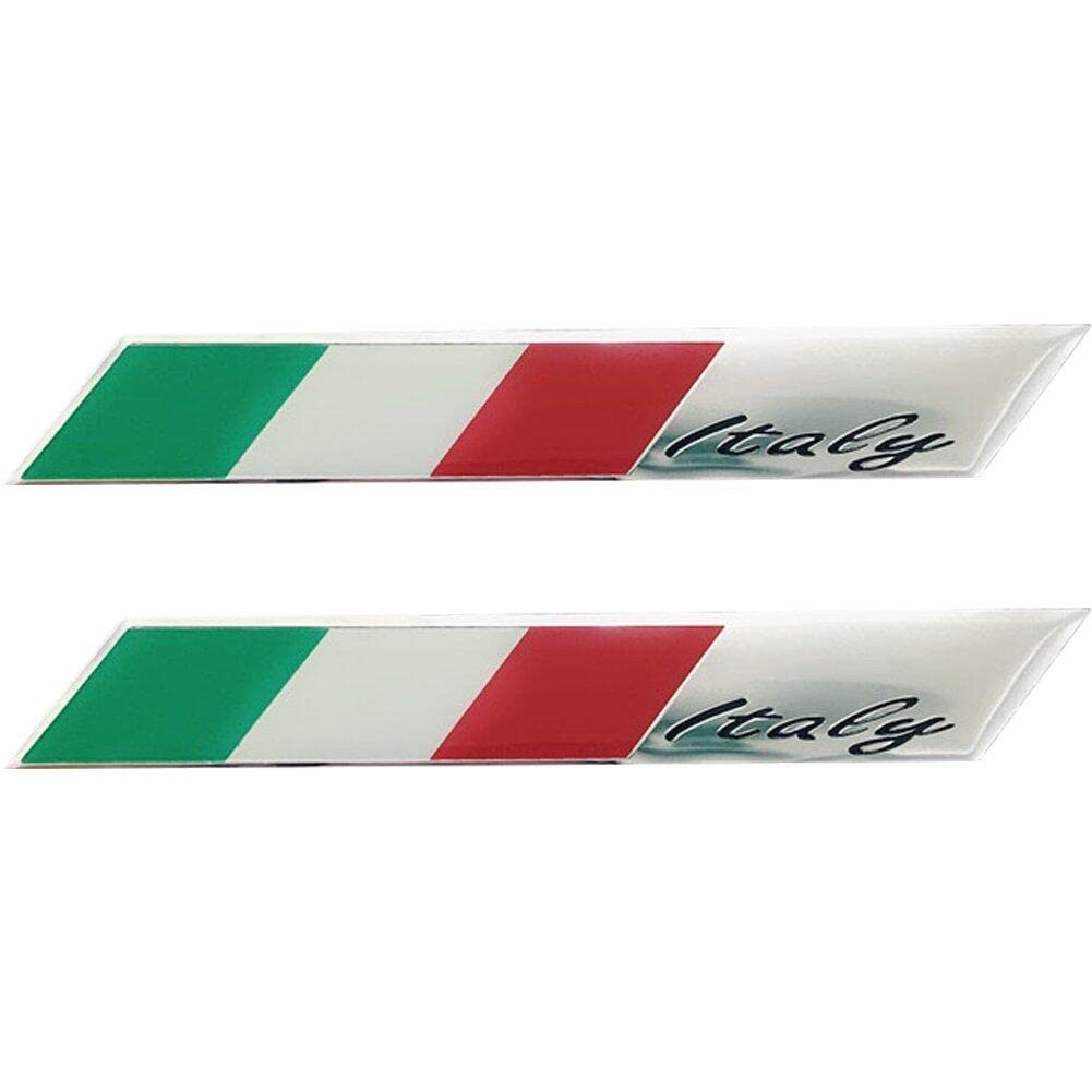 2 Pcs Italien Flagge -Aufkleber Aufkleber Aufkleber Für Autofahrzeug Auto Vorne Fendern Stoßfänger Seitenfenster Kofferraumauto -Styling -zubehör von Ppmter