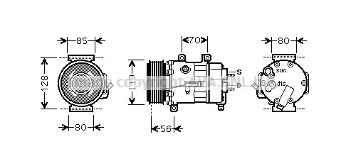 Kompressor, Klimaanlage Prasco CNK250 von Prasco