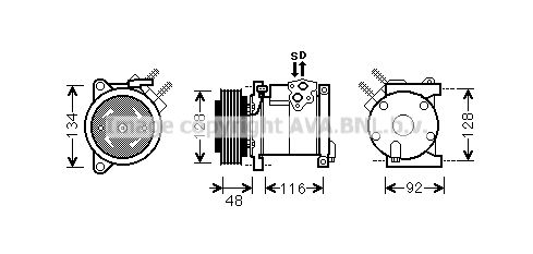 Kompressor, Klimaanlage Prasco CRAK102 von Prasco