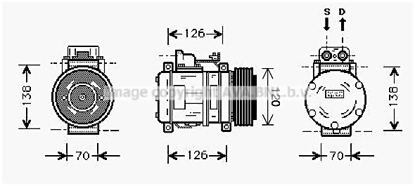 Kompressor, Klimaanlage Prasco MSK057 von Prasco