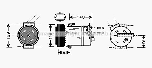 Kompressor, Klimaanlage Prasco OLK463 von Prasco