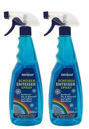 Preisjubel 2 x 1L karipol Scheiben Enteiserspray, Scheibenenteiser-Spray, Scheibenenteiser von Preisjubel