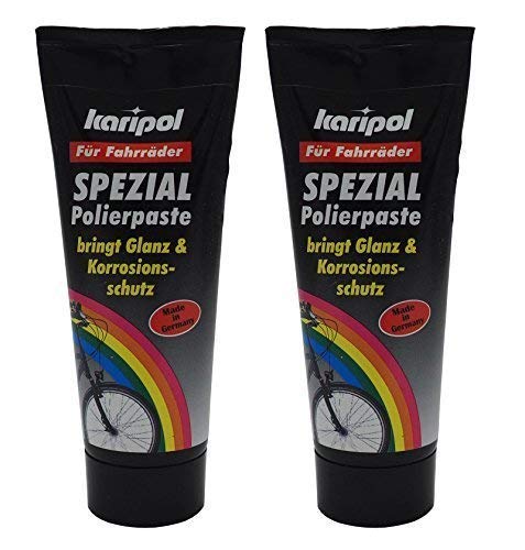 2x 100ml karipol SPEZIAL Polierpaste, Fahrrad, Korrosionsschutz, Glanz, Konservieren von Preisjubel