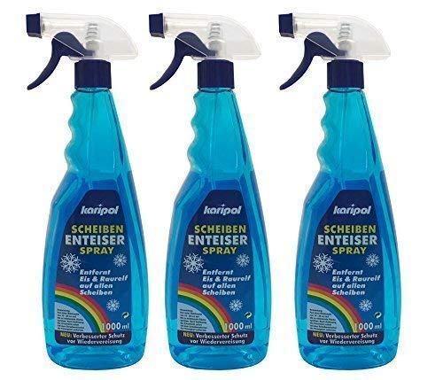 Preisjubel 3 x 1L karipol Scheiben Enteiserspray, Scheibenenteiser-Spray, Scheibenenteiser von Preisjubel