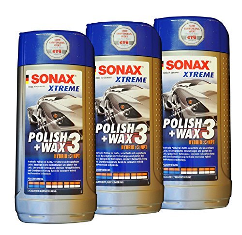 3 x SONAX Xtreme Polish+Wax 3 500 ml, Lack-Politur, Auto-Wachs, Kfz-Pflege von Preisjubel
