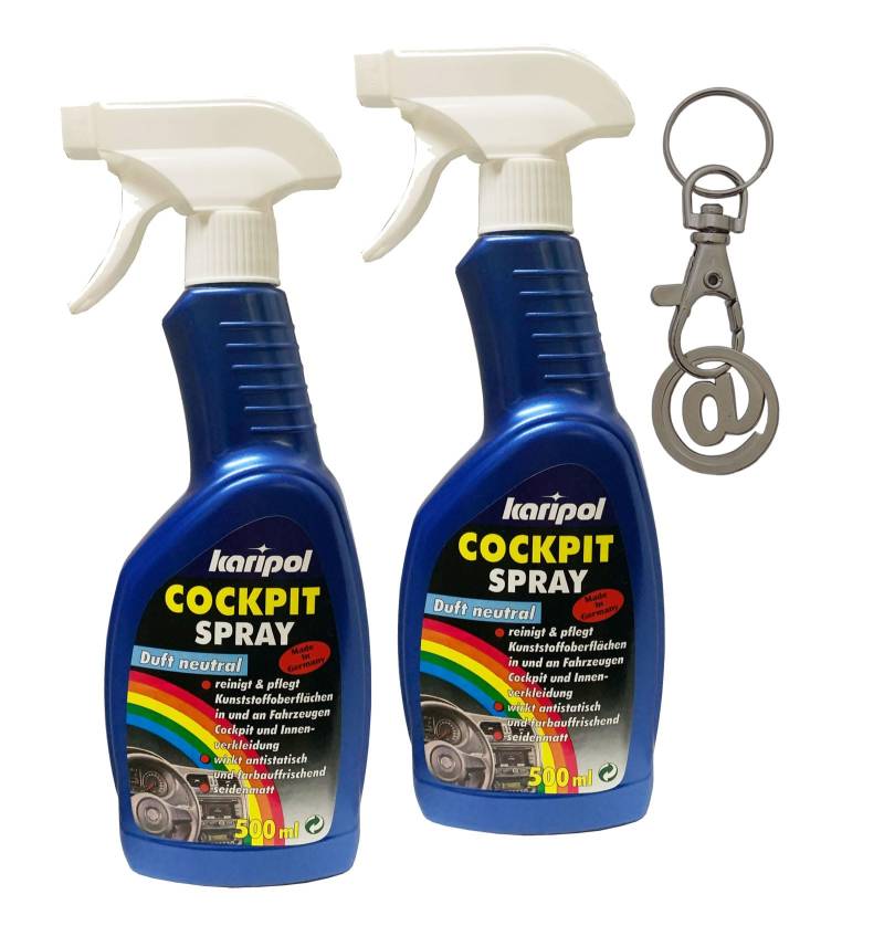 Preisjubel 2 x 600ml karipol Cockpitspray Fruit Fresh Cockpitpflege Cockpit Spray für Profis von Preisjubel