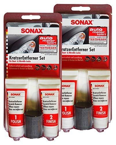 Preisjubel 2 x SONAX KratzerEntferner Set 2x25ml, Kratzer-Beseitigung, Lack-Reparatur von Preisjubel