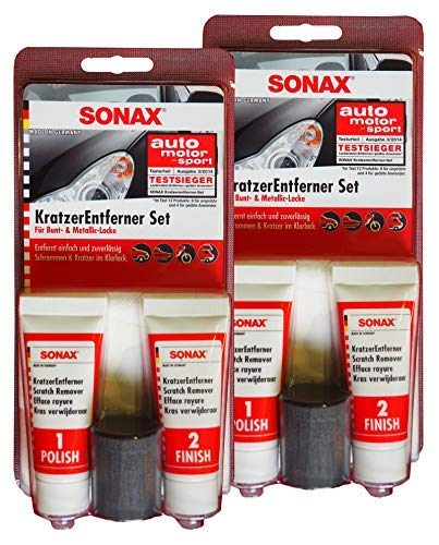 Preisjubel 2 x SONAX KratzerEntferner Set 2x25ml, Kratzer-Beseitigung, Lack-Reparatur von SONAX