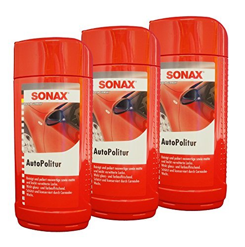 Preisjubel 3 x SONAX AutoPolitur 500ml, Lackpolitur, Autopolitur, Kfz-Pflege, Kfz-Politur von Preisjubel