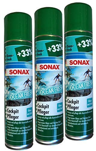 Preisjubel 3 x SONAX CockpitPfleger Newcar 400ml, Kunststoffpflege, Pflegespray, Reiniger von Preisjubel