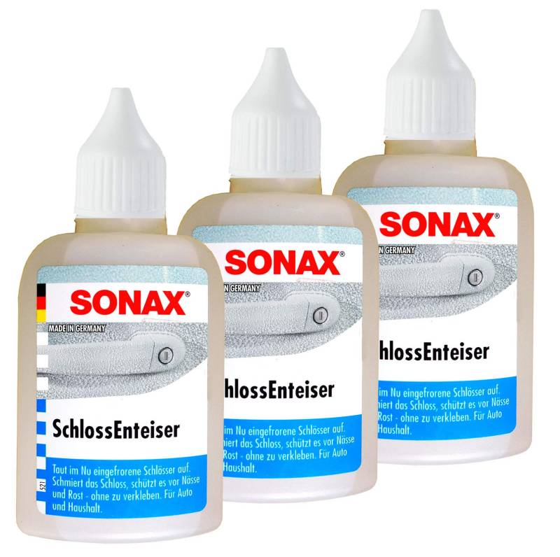 Preisjubel 3 x SONAX SchlossEnteiser 50ml, Defroster, Türschloss-Enteiser, Entfroster von Preisjubel