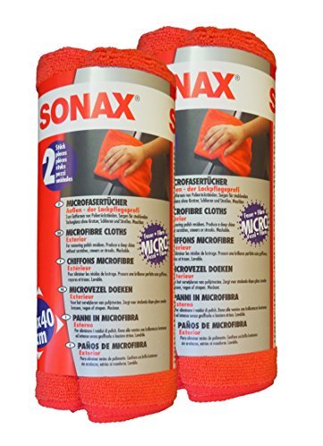 Preisjubel 4 x SONAX Microfasertuch, Poliertuch, Lackpflege, Außenreinigung, Tiefenglanz von Preisjubel