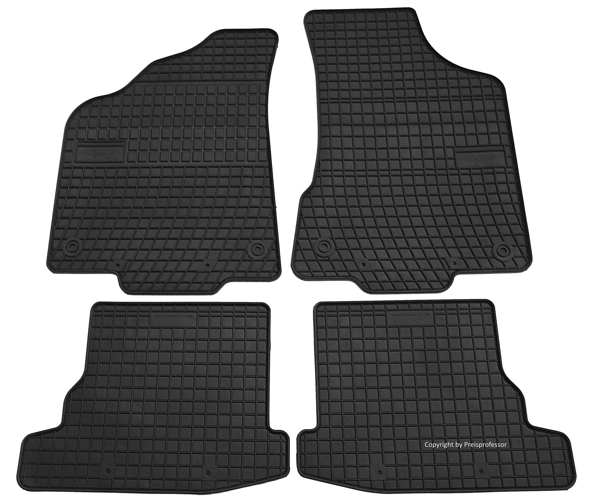 Gummi Auto Fußmatten exakter Passform 4-teilig VW-0402 Gummi Auto Fußmatten exakter Passform 4-teilig VW-0402 von Preisprofessor