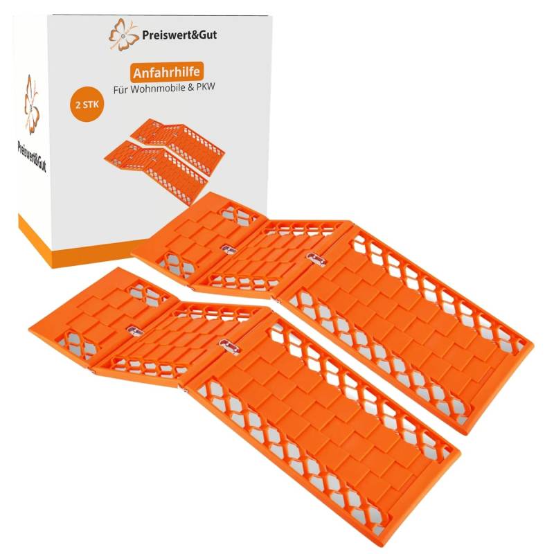 Preiswert&Gut 2 x Anfahrhilfe Premium 60 cm - Anfahrhilfe Schnee Sand und Matsch! Innovative Gripmatte bis 3,0 Tonnen - Anfahrhilfe Wohnmobil & PKW Ideale Unterstützung bei Schnee von Preiswert&Gut
