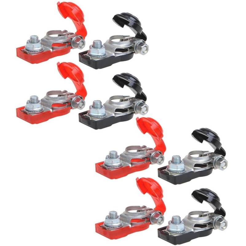 Preiswert&Gut 8 x Batteriepolklemmen 12V / 24V Batterieklemmen PKW Pol Klemme Autobatterie KFZ von Preiswert & Gut