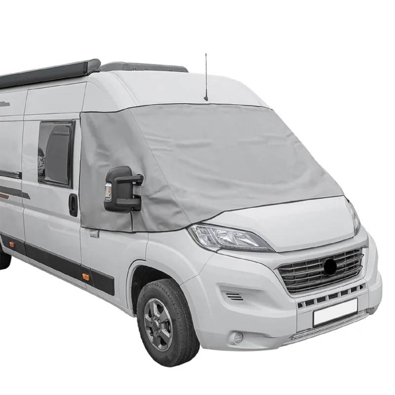 Preiswert&Gut Frontscheibenabdeckung kompatibel für FIAT Ducato X290 Weiß,Grau Wohnmobil UVSchutz (Grau) von Preiswert&Gut