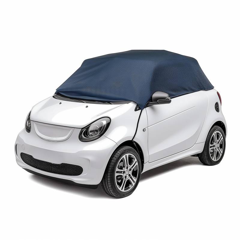 Preiswert&Gut Halbgarage für Kleinwagen 215 x 146 x 55 cm Winterabdeckung und Frostschutzabdeckung mit perfektem Sitz, Überzug Kompatibel mit Smart ForTwo und PKW Nicht WASSERDICHT von Preiswert & Gut