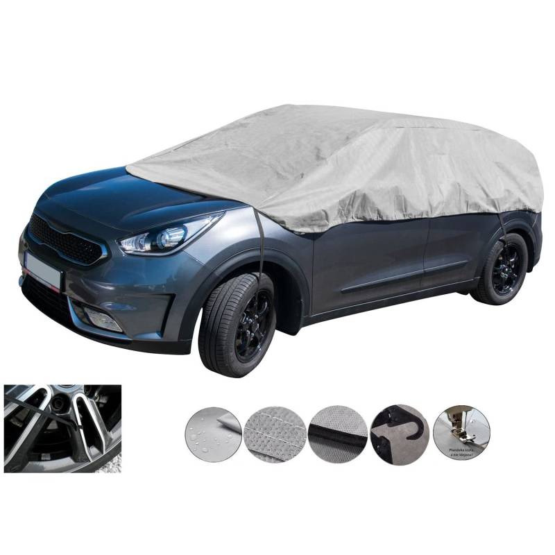 Preiswert&Gut Halbgarage Auto Wasserabweisend Abdeckplane Halb Garage 265x125 Schnee Regen von Preiswert & Gut