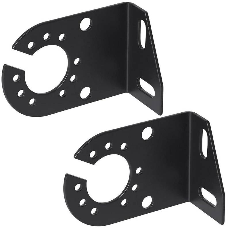 Preiswert&Gut 2X Steckdosen Halterung für 7 und 13 polige – Steckdosenhalterung Schwarz zum Anschrauben für Anhänger als Zubehör Anschluss Steckdose für Schuko Stecker 12 x 8 cm von Preiswert & Gut