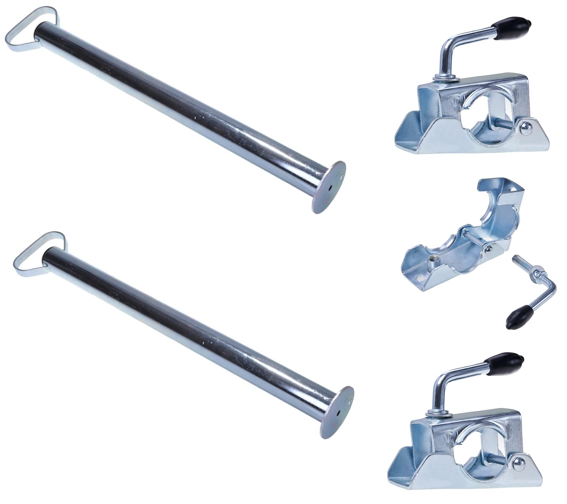 Preiswert&Gut 2 x Abstellstützen 700 mm Set 2 x Klemmhalter für PKW Anhänger Anhängerstützen Preiswert&Gut 2 x Abstellstützen 700 mm Set 2 x Klemmhalter für PKW Anhänger Anhängerstützen von Preiswert & Gut