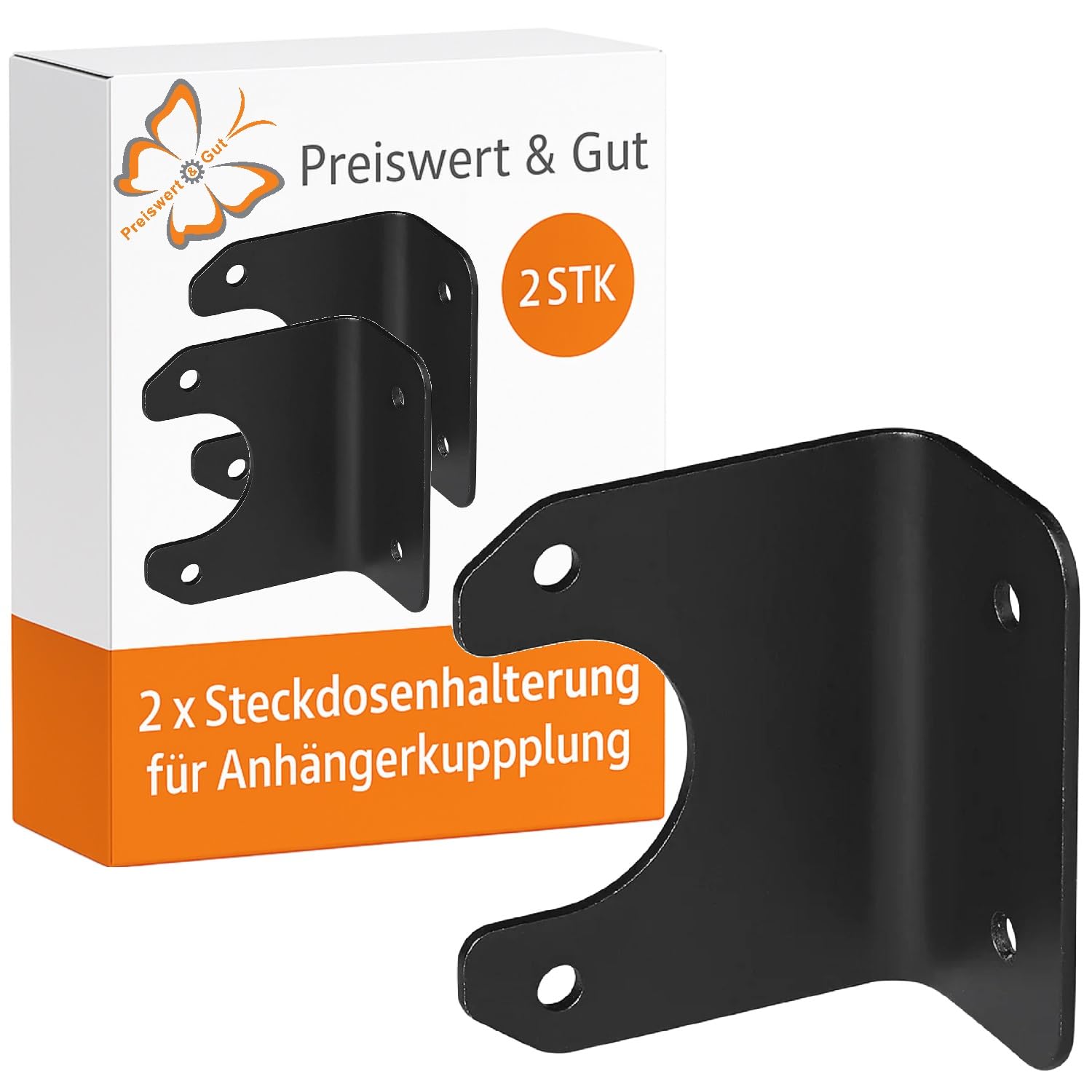 Preiswert&Gut 2X Steckdosenhalterung 7 u 13 polig Halter Anhänger Steckdose Halterung 6,6x5,7 Preiswert&Gut 2X Steckdosenhalterung 7 u 13 polig Halter Anhänger Steckdose Halterung 6,6x5,7 von Preiswert & Gut