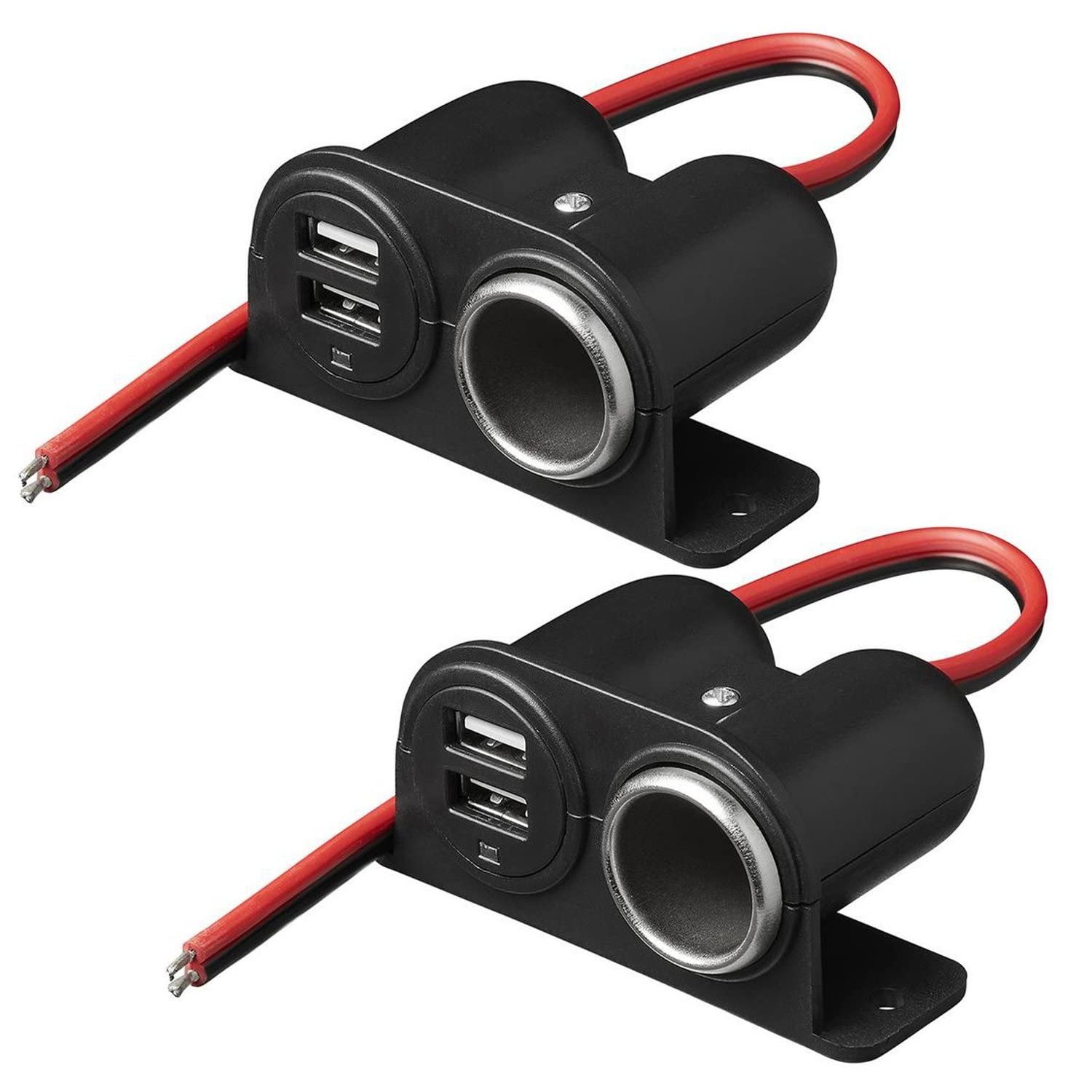 Preiswert&Gut 2x Aufbau Steckdose Ladegerät Zigarettenanzünder KFZ Stecker LKW 12V/24V + 2xUSB Preiswert&Gut 2x Aufbau Steckdose Ladegerät Zigarettenanzünder KFZ Stecker LKW 12V/24V + 2xUSB von Preiswert & Gut