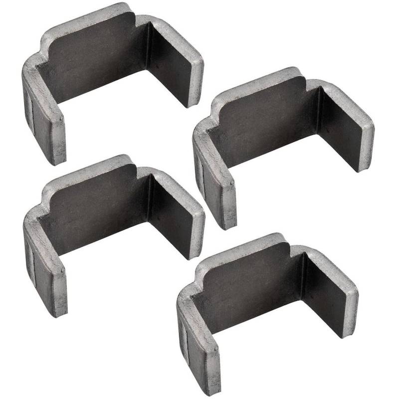 Preiswert&Gut 4X Gegenhalter für Exzenterverschluss aus unbehandeltem Stahl für Winkelhebelverschluss oder Anhänger Bordwandverschluss – Innenbreite 35 mm, Gesamtlänge 46 mm von Preiswert&Gut