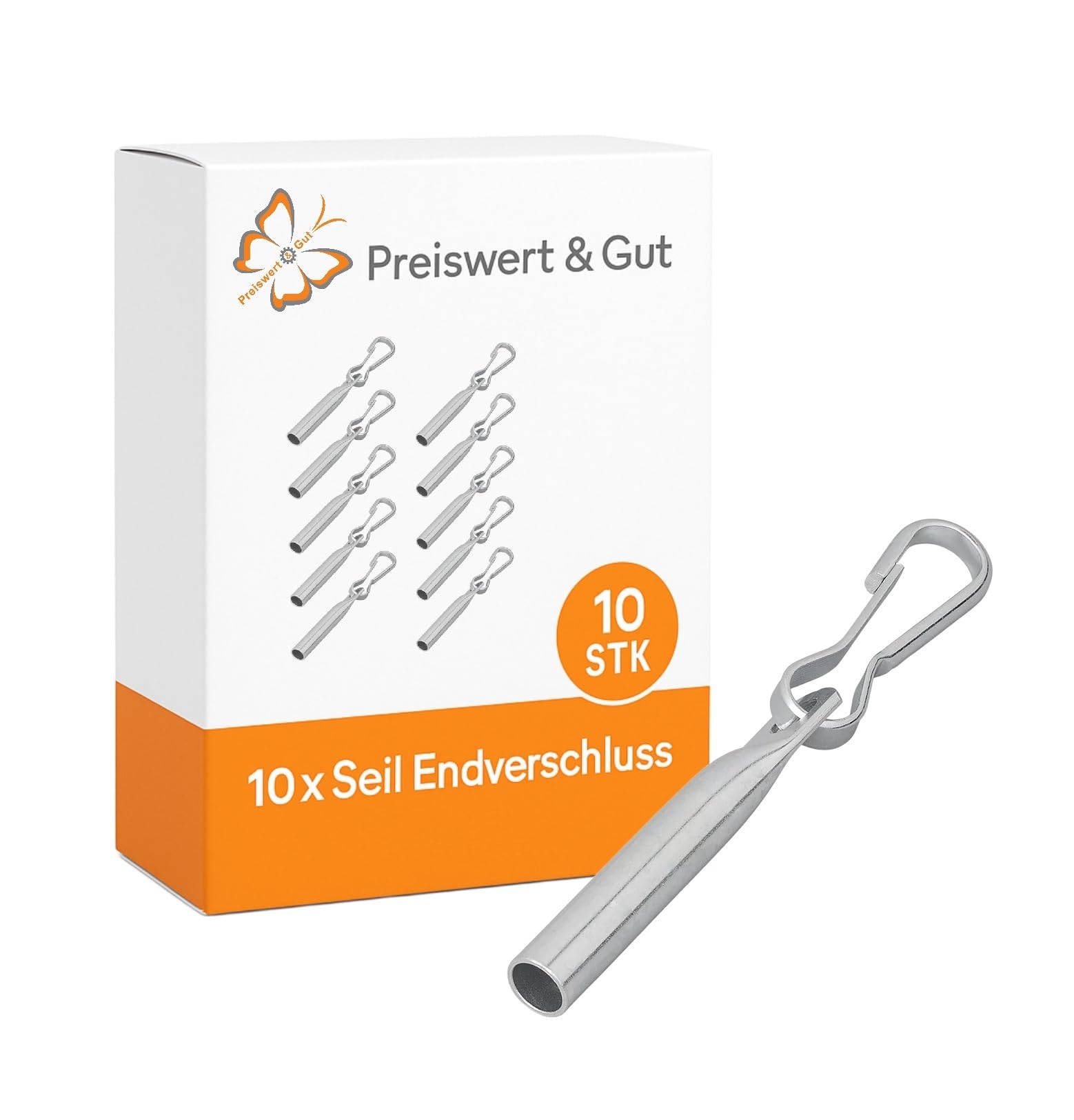 Preiswert&Gut Seil Endverschluß Ø6 und 8mm Simplexhaken Set Wohnmobile Markisen Zelte Zubehör (8 mm) von Preiswert & Gut