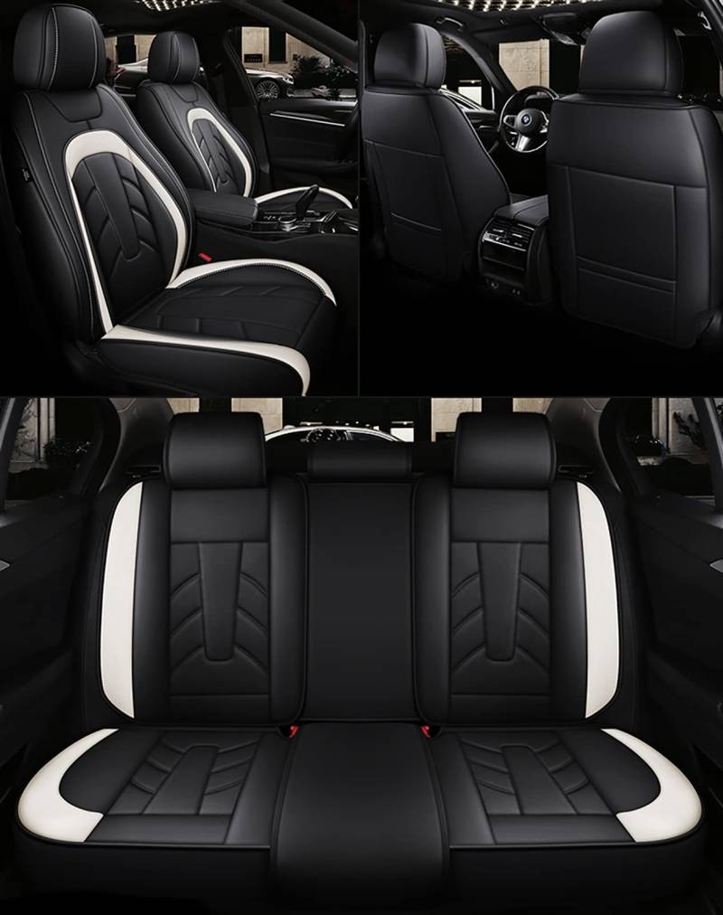 Prelea Autositzbezüge Sitzbezüge Auto Universal Set Leder für VW Volkswagen T5 T6 multivan/MK6 Zubehör Innen Auto Zubehör von Prelea