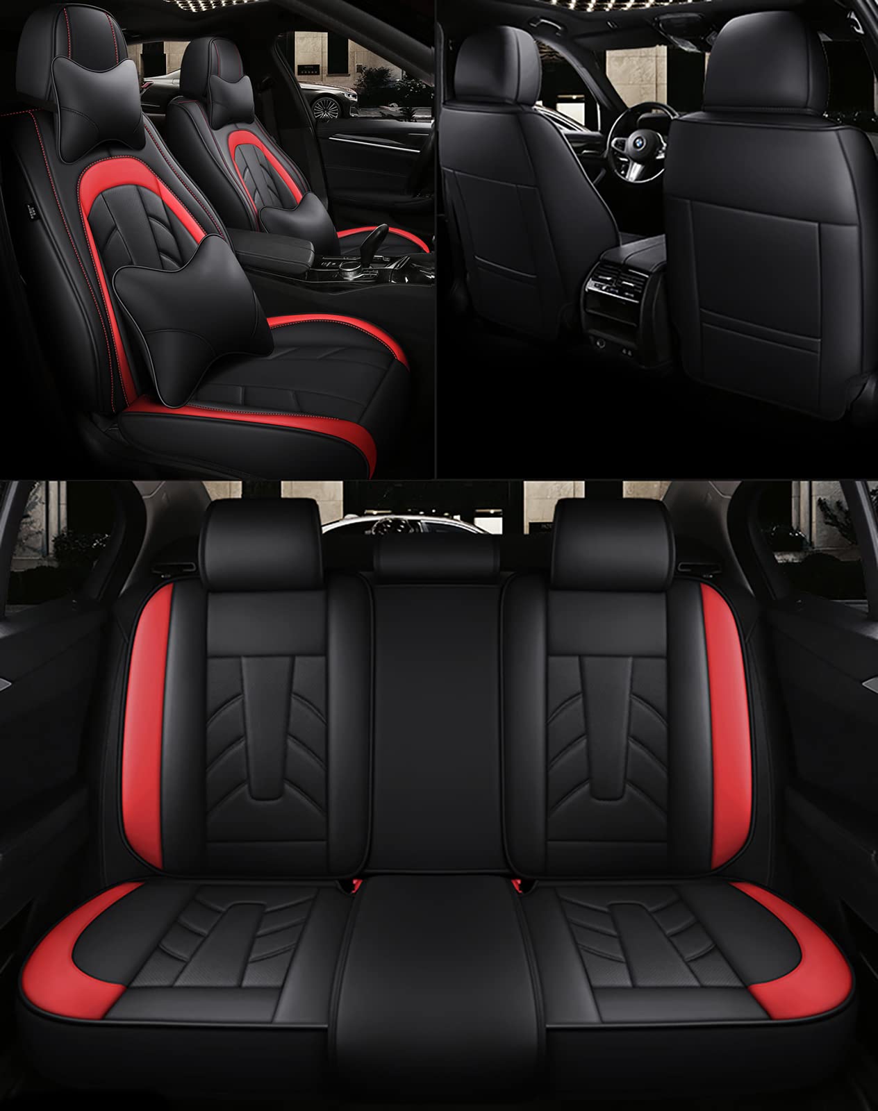 Prelea Sitzbezüge Auto Autositzbezüge Universal Set für Audi A1 A3 A4 A5 A6 A7 A8 A4L A6L A8L Q2 Q3 Q5 Q7 Q5L Sq5 Auto Zubehör von Prelea