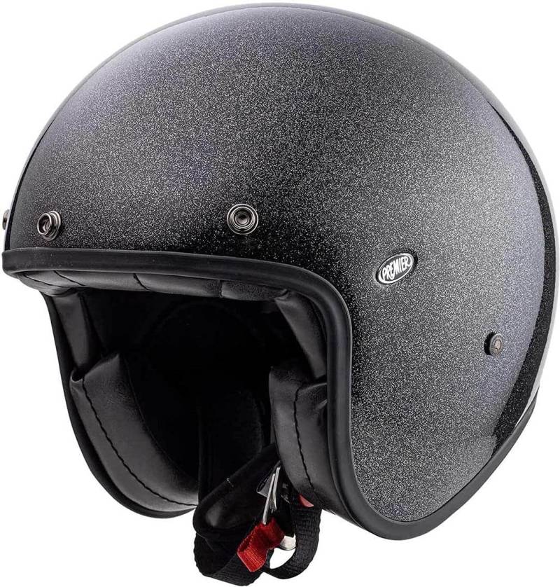 Premier HELM LE PETIT CLASSIC U 9 GLITTER SILVER,SCHWARZES/SILBER,XL von Premier