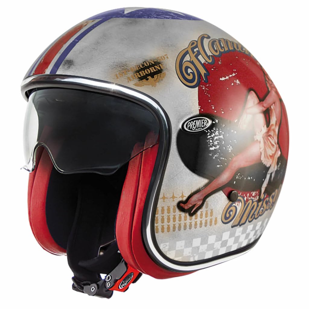 Premier HELM VINTAGE PIN UP OLD STYLE SILVER,GRAU/ROT/BLAU,M Premier HELM VINTAGE PIN UP OLD STYLE SILVER,GRAU/ROT/BLAU,M von Premier