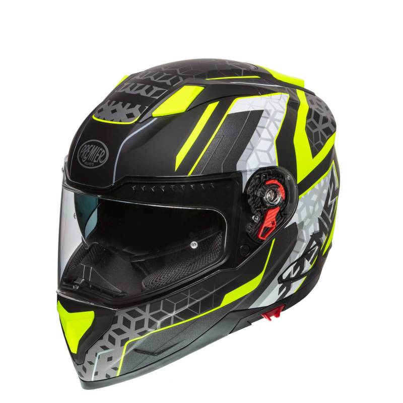 Premier HELM VYRUS EM Y9 BM,SCHWARZ/GELB FLUO/WEISS,XXL von Premier