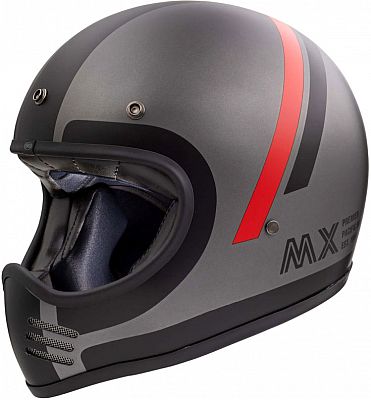 Premier Trophy MX DO, Motocrosshelm - Matt Grau/Schwarz/Rot - XS von Premier