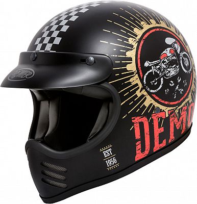 Premier Trophy MX Speed Demon, Crosshelm - Matt Schwarz/Gold/Rot - S von Premier