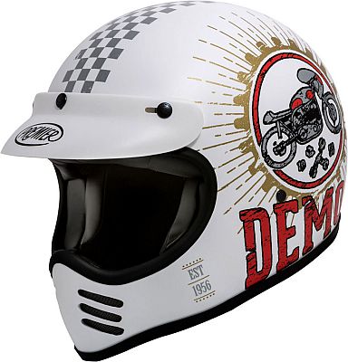 Premier Trophy MX Speed Demon, Crosshelm - Matt Weiß/Gold/Rot - S von Premier