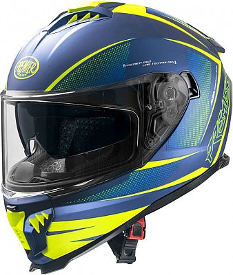 Premier Typhoon FR, Integralhelm - Matt Dunkelblau/Blau/Neon-Gelb - L von Premier