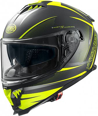 Premier Typhoon FR, Integralhelm - Matt Schwarz/Neon-Gelb - M von Premier