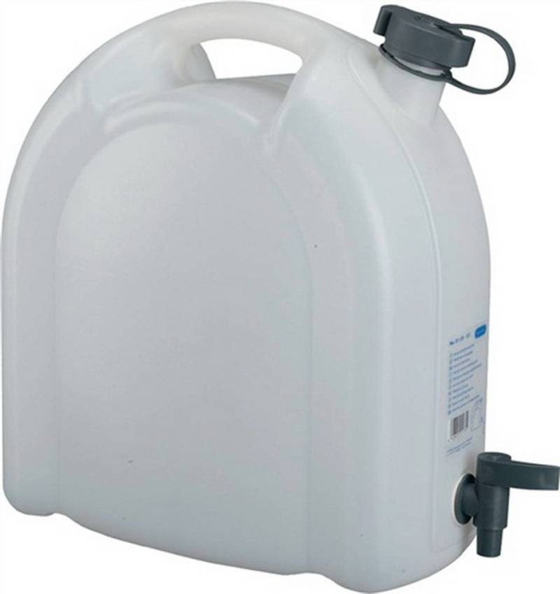 PRESSOL Wasserkanister 15L weiß stapelbar PE m. Ablasshahn von Pressol