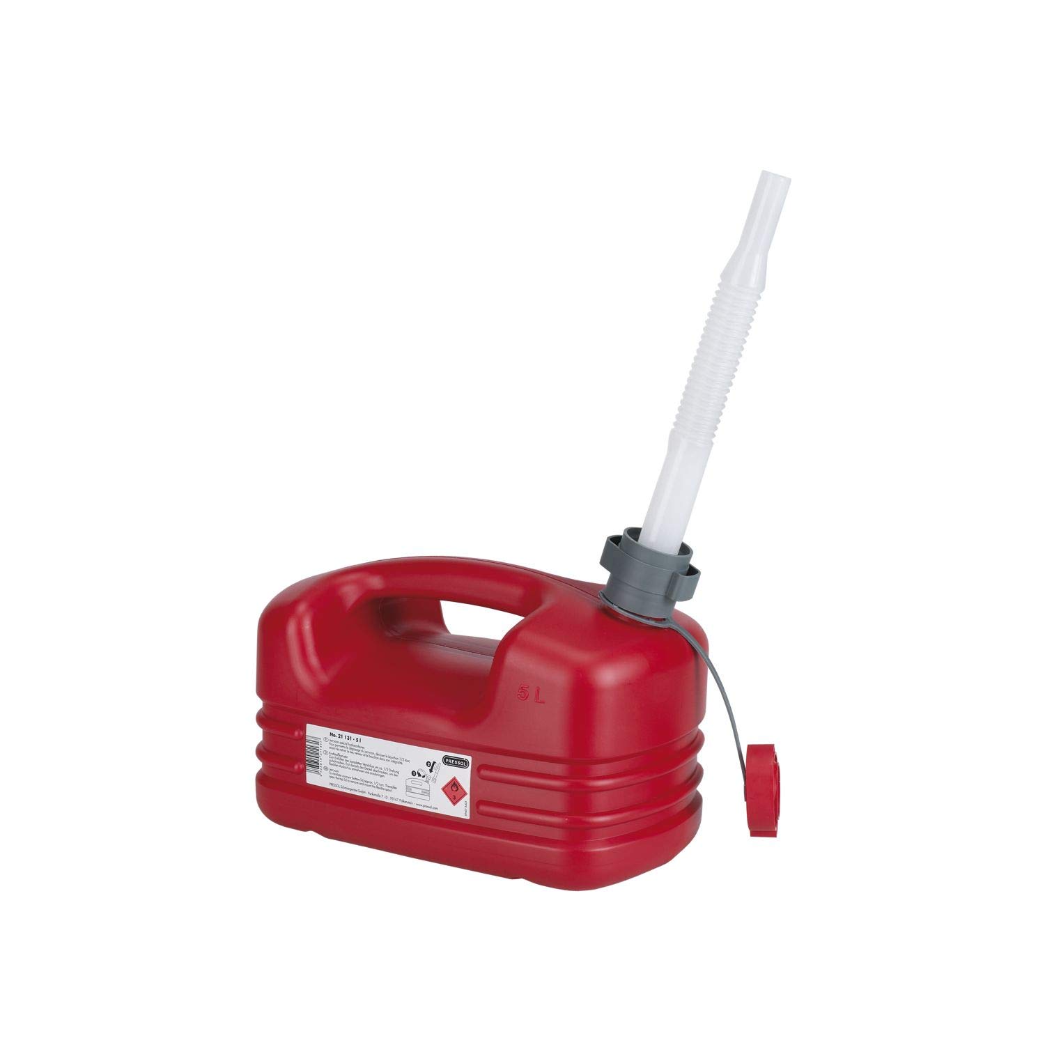 Kraftstoffkanister mit flexiblem Auslaufrohr Kraftstoffkanister mit flexiblem Auslaufrohr von Pressol